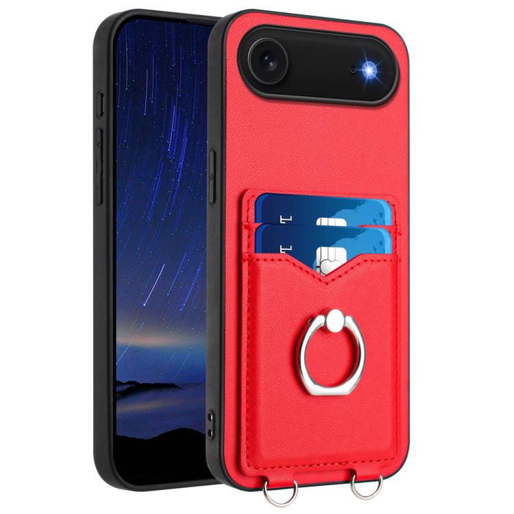R20 Ring Card Holder Phone Case, For iPhone 17 Pro Max, For iPhone 17 Pro, For iPhone 17, For iPhone Air, For iPhone 15 Pro Max, For iPhone 15 Pro, For iPhone 15 Plus, For iPhone 15