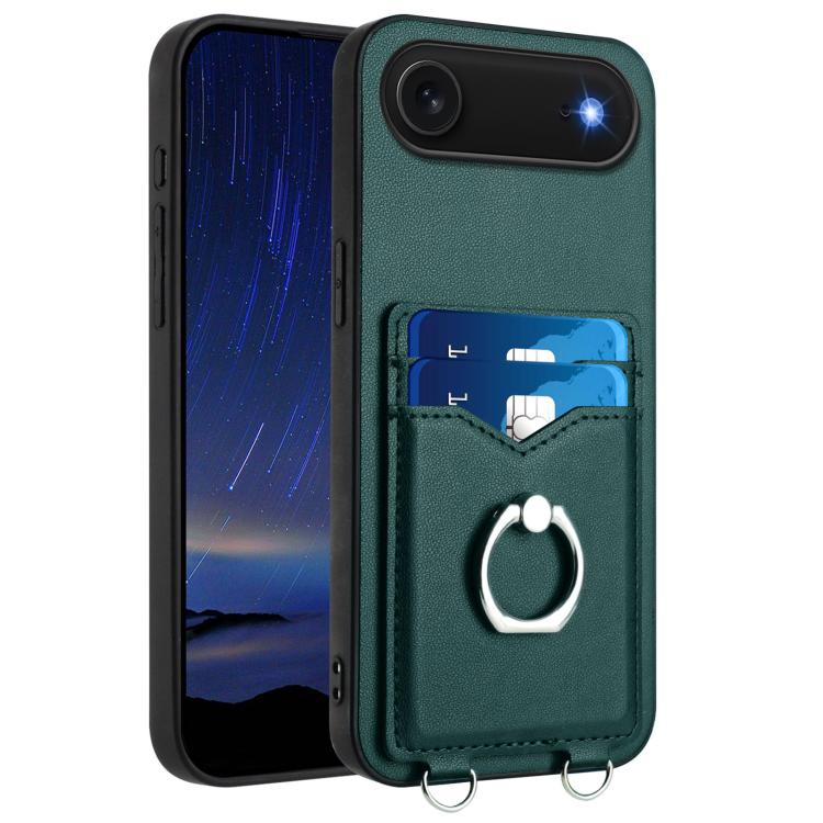 R20 Ring Card Holder Phone Case, For iPhone 17 Pro Max, For iPhone 17 Pro, For iPhone 17, For iPhone Air, For iPhone 15 Pro Max, For iPhone 15 Pro, For iPhone 15 Plus, For iPhone 15