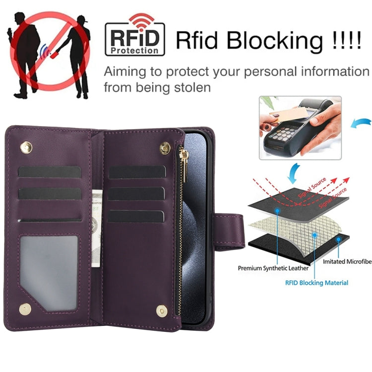YM016 Rhombic Zipper Card Wallet Leather Phone Case with Lanyard, For iPhone 13 Pro Max, For iPhone 13 Pro, For iPhone 13, For iPhone 13 mini, For iPhone 12 / 12 Pro, For iPhone 12 Pro Max