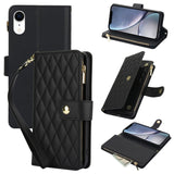 YM016 Rhombic Zipper Card Wallet Leather Phone Case with Lanyard, For iPhone 12 mini, For iPhone 11 Pro Max, For iPhone 11, For iPhone 11 Pro, For iPhone X / XS, For iPhone XR