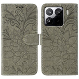 Lace Flower Embossing Flip Leather Phone Case, For Xiaomi Poco X7 Pro, For Xiaomi 15 Pro, For Xiaomi 15, For Xiaomi 14T Pro, For Xiaomi 14T, For Xiaomi Poco C61 4G Global, For Xiaomi 14 Ultra, For Xiaomi 13T / 13T Pro