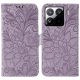 Lace Flower Embossing Flip Leather Phone Case, For Xiaomi Poco X7 Pro, For Xiaomi 15 Pro, For Xiaomi 15, For Xiaomi 14T Pro, For Xiaomi 14T, For Xiaomi Poco C61 4G Global, For Xiaomi 14 Ultra, For Xiaomi 13T / 13T Pro