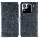 Lace Flower Embossing Flip Leather Phone Case, For Xiaomi Poco X7 Pro, For Xiaomi 15 Pro, For Xiaomi 15, For Xiaomi 14T Pro, For Xiaomi 14T, For Xiaomi Poco C61 4G Global, For Xiaomi 14 Ultra, For Xiaomi 13T / 13T Pro