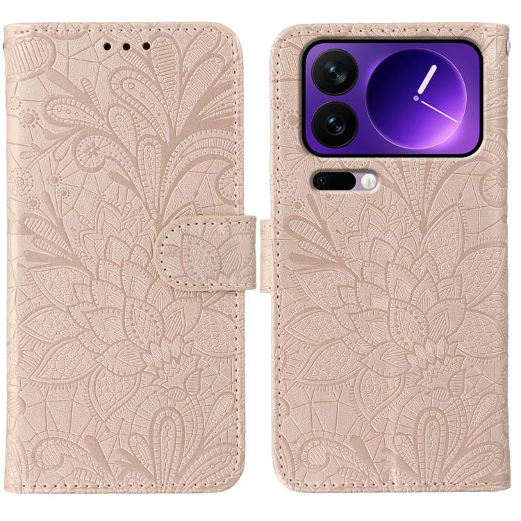 Lace Flower Embossing Flip Leather Phone Case, For Xiaomi 17 Pro, For Xiaomi 17, For Xiaomi 15T Pro 5G, For Xiaomi 15T 5G, For Xiaomi Poco F7 Ultra / Redmi K80 Pro, For Xiaomi Poco F7 Pro / Redmi K80, For Xiaomi Poco C75 4G / Poco M7, For Xiaomi 15 Ultra