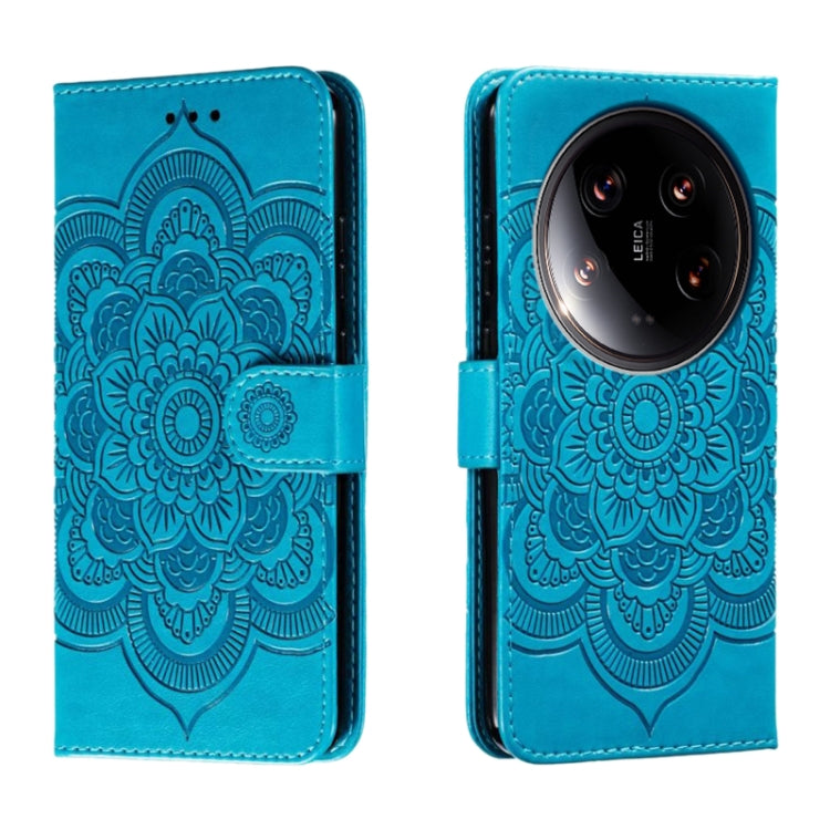 Sun Mandala Embossing Pattern Phone Leather Case, For Xiaomi 14 Ultra