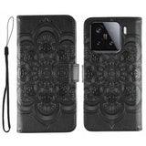 Sun Mandala Embossing Pattern Phone Leather Case, For Xiaomi 15 Ultra, For Xiaomi Poco X7 Pro, For Xiaomi 15 Pro, For Xiaomi 15, For Xiaomi 14T Pro, For Xiaomi 14T