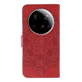 Sun Mandala Embossing Pattern Phone Leather Case, For Xiaomi 15 Ultra, For Xiaomi Poco X7 Pro, For Xiaomi 15 Pro, For Xiaomi 15, For Xiaomi 14T Pro, For Xiaomi 14T