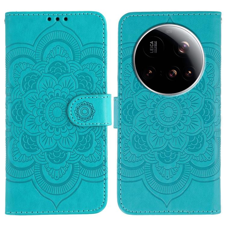 Sun Mandala Embossing Pattern Phone Leather Case, For Xiaomi 15 Ultra, For Xiaomi Poco X7 Pro, For Xiaomi 15 Pro, For Xiaomi 15, For Xiaomi 14T Pro, For Xiaomi 14T