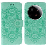 Sun Mandala Embossing Pattern Phone Leather Case, For Xiaomi 15 Ultra, For Xiaomi Poco X7 Pro, For Xiaomi 15 Pro, For Xiaomi 15, For Xiaomi 14T Pro, For Xiaomi 14T