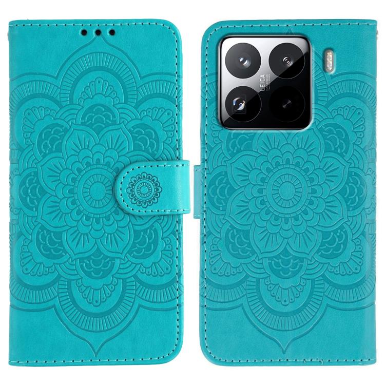 Sun Mandala Embossing Pattern Phone Leather Case, For Xiaomi 15 Ultra, For Xiaomi Poco X7 Pro, For Xiaomi 15 Pro, For Xiaomi 15, For Xiaomi 14T Pro, For Xiaomi 14T