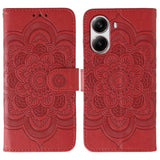 Sun Mandala Embossing Pattern Phone Leather Case, For Xiaomi 15 Ultra, For Xiaomi Poco X7 Pro, For Xiaomi 15 Pro, For Xiaomi 15, For Xiaomi 14T Pro, For Xiaomi 14T