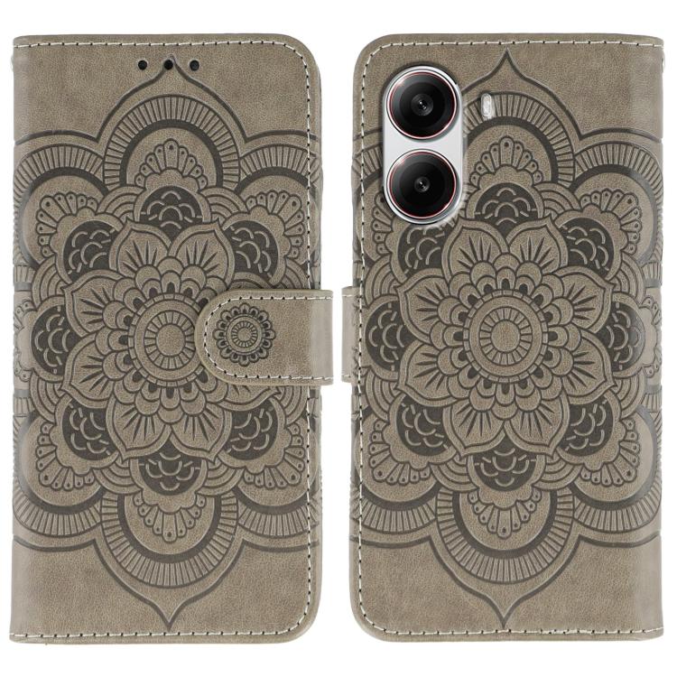 Sun Mandala Embossing Pattern Phone Leather Case, For Xiaomi 15 Ultra, For Xiaomi Poco X7 Pro, For Xiaomi 15 Pro, For Xiaomi 15, For Xiaomi 14T Pro, For Xiaomi 14T