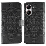 Sun Mandala Embossing Pattern Phone Leather Case, For Xiaomi 15 Ultra, For Xiaomi Poco X7 Pro, For Xiaomi 15 Pro, For Xiaomi 15, For Xiaomi 14T Pro, For Xiaomi 14T