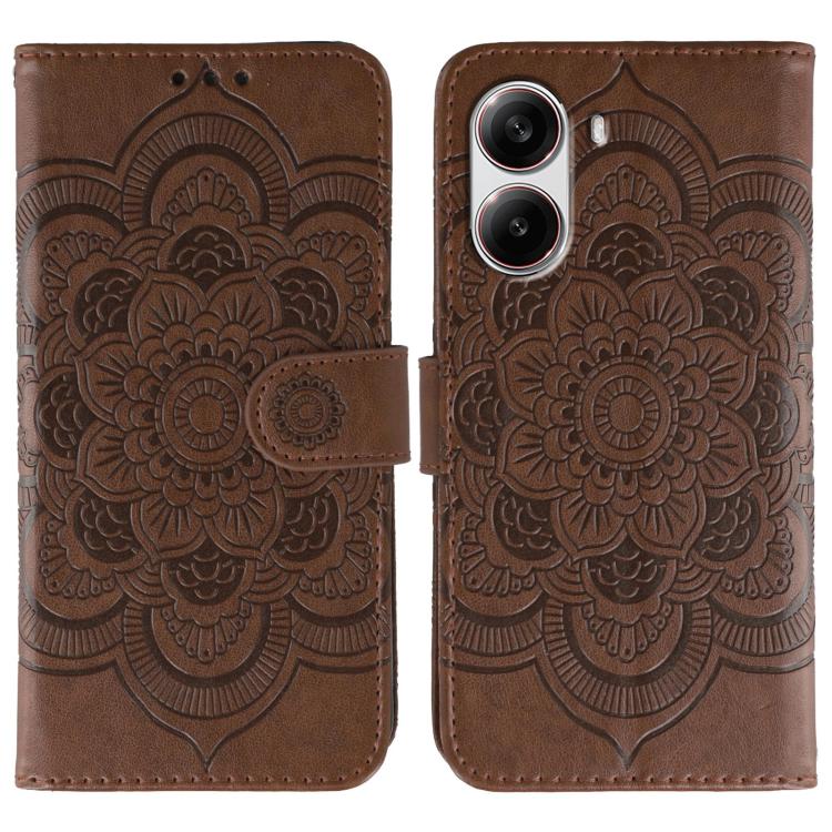 Sun Mandala Embossing Pattern Phone Leather Case, For Xiaomi 15 Ultra, For Xiaomi Poco X7 Pro, For Xiaomi 15 Pro, For Xiaomi 15, For Xiaomi 14T Pro, For Xiaomi 14T