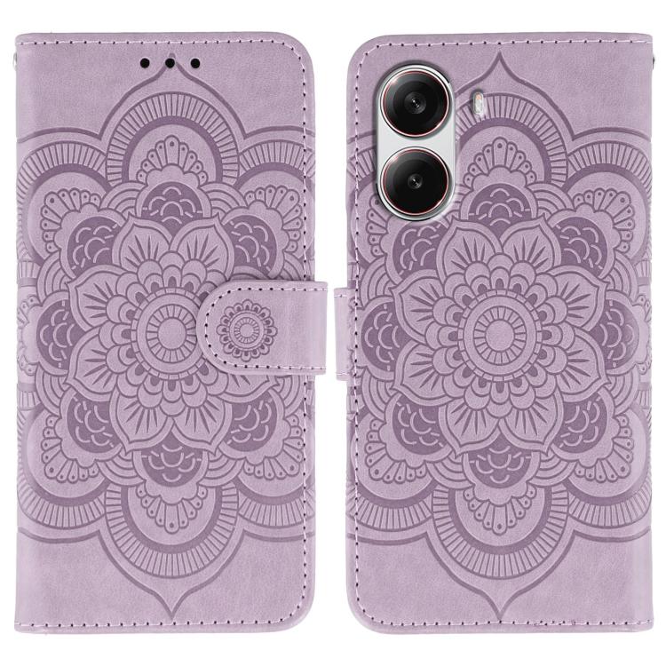 Sun Mandala Embossing Pattern Phone Leather Case, For Xiaomi 15 Ultra, For Xiaomi Poco X7 Pro, For Xiaomi 15 Pro, For Xiaomi 15, For Xiaomi 14T Pro, For Xiaomi 14T