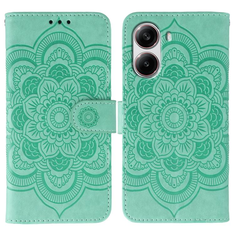 Sun Mandala Embossing Pattern Phone Leather Case, For Xiaomi 15 Ultra, For Xiaomi Poco X7 Pro, For Xiaomi 15 Pro, For Xiaomi 15, For Xiaomi 14T Pro, For Xiaomi 14T