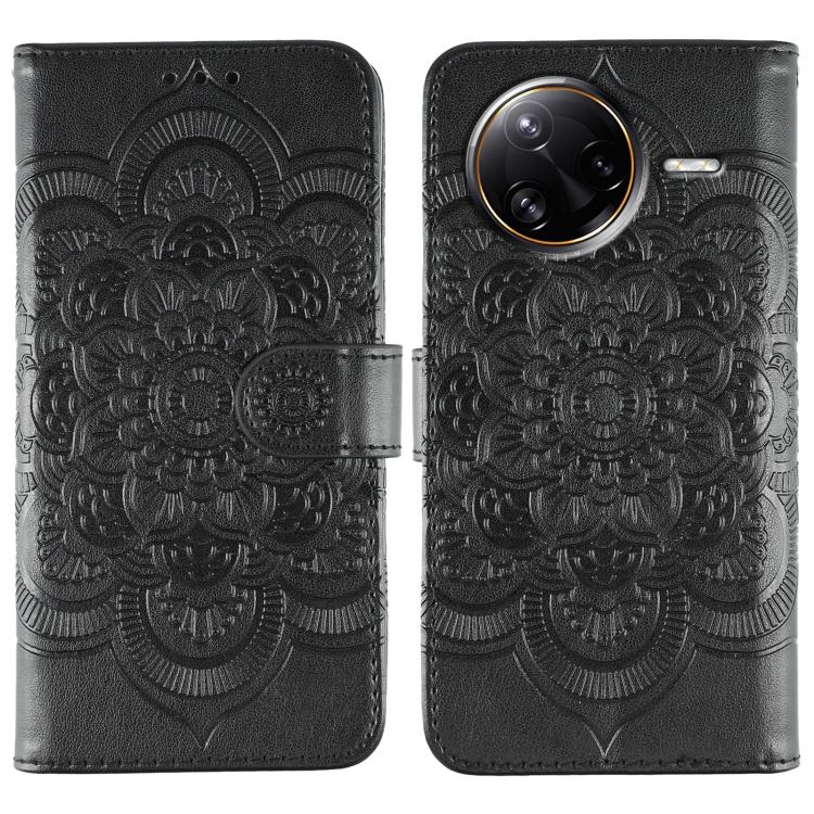 Sun Mandala Embossing Pattern Phone Leather Case, For Xiaomi 17 Pro, For Xiaomi 17, For Xiaomi 15T Pro 5G, For Xiaomi 15T 5G, For Xiaomi Poco F7 Ultra / Redmi K80 Pro, For Xiaomi Poco F7 Pro / Redmi K80