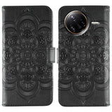 Sun Mandala Embossing Pattern Phone Leather Case, For Xiaomi 17 Pro, For Xiaomi 17, For Xiaomi 15T Pro 5G, For Xiaomi 15T 5G, For Xiaomi Poco F7 Ultra / Redmi K80 Pro, For Xiaomi Poco F7 Pro / Redmi K80