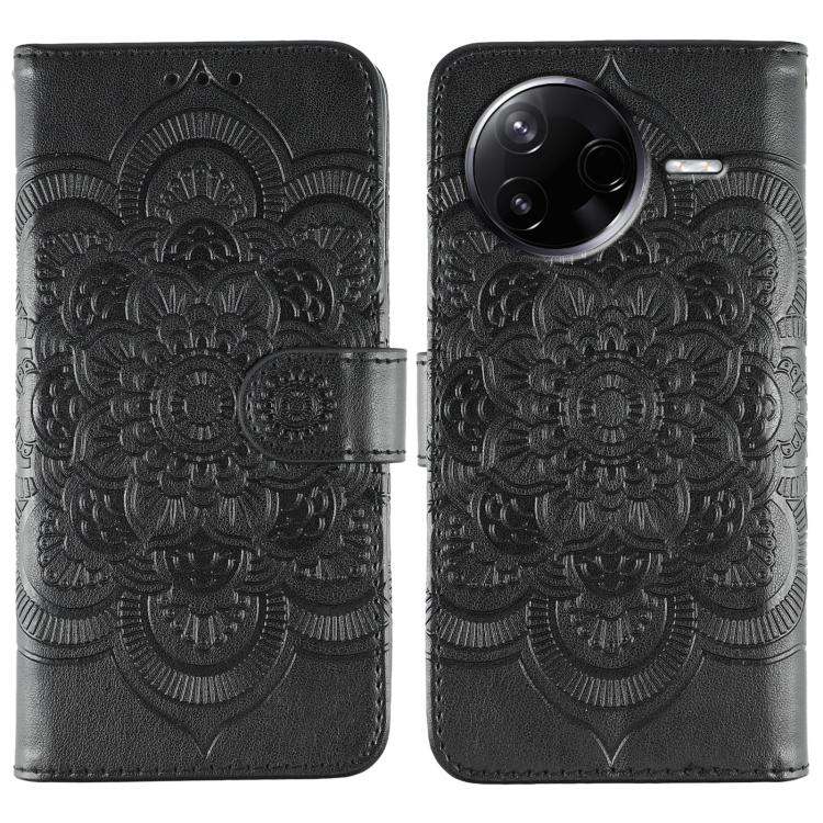 Sun Mandala Embossing Pattern Phone Leather Case, For Xiaomi 17 Pro, For Xiaomi 17, For Xiaomi 15T Pro 5G, For Xiaomi 15T 5G, For Xiaomi Poco F7 Ultra / Redmi K80 Pro, For Xiaomi Poco F7 Pro / Redmi K80