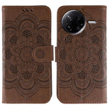 Sun Mandala Embossing Pattern Phone Leather Case, For Xiaomi 17 Pro, For Xiaomi 17, For Xiaomi 15T Pro 5G, For Xiaomi 15T 5G, For Xiaomi Poco F7 Ultra / Redmi K80 Pro, For Xiaomi Poco F7 Pro / Redmi K80