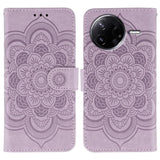 Sun Mandala Embossing Pattern Phone Leather Case, For Xiaomi 17 Pro, For Xiaomi 17, For Xiaomi 15T Pro 5G, For Xiaomi 15T 5G, For Xiaomi Poco F7 Ultra / Redmi K80 Pro, For Xiaomi Poco F7 Pro / Redmi K80