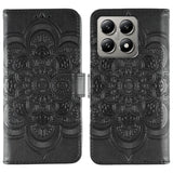 Sun Mandala Embossing Pattern Phone Leather Case, For Xiaomi 15 Ultra, For Xiaomi Poco X7 Pro, For Xiaomi 15 Pro, For Xiaomi 15, For Xiaomi 14T Pro, For Xiaomi 14T