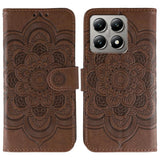 Sun Mandala Embossing Pattern Phone Leather Case, For Xiaomi 15 Ultra, For Xiaomi Poco X7 Pro, For Xiaomi 15 Pro, For Xiaomi 15, For Xiaomi 14T Pro, For Xiaomi 14T