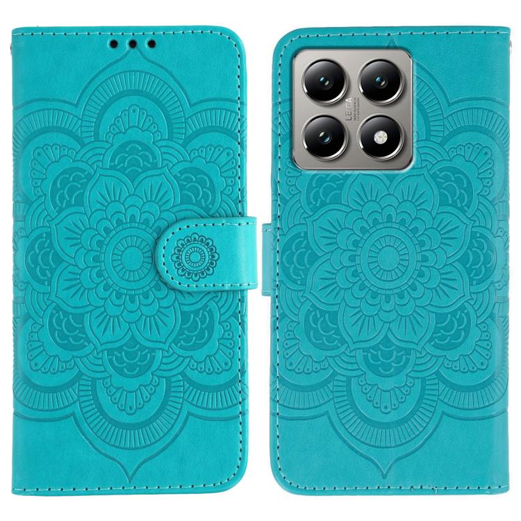 Sun Mandala Embossing Pattern Phone Leather Case, For Xiaomi 15 Ultra, For Xiaomi Poco X7 Pro, For Xiaomi 15 Pro, For Xiaomi 15, For Xiaomi 14T Pro, For Xiaomi 14T