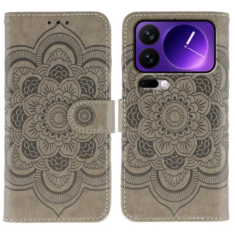 Sun Mandala Embossing Pattern Phone Leather Case, For Xiaomi 17 Pro, For Xiaomi 17, For Xiaomi 15T Pro 5G, For Xiaomi 15T 5G, For Xiaomi Poco F7 Ultra / Redmi K80 Pro, For Xiaomi Poco F7 Pro / Redmi K80