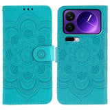 Sun Mandala Embossing Pattern Phone Leather Case, For Xiaomi 17 Pro, For Xiaomi 17, For Xiaomi 15T Pro 5G, For Xiaomi 15T 5G, For Xiaomi Poco F7 Ultra / Redmi K80 Pro, For Xiaomi Poco F7 Pro / Redmi K80
