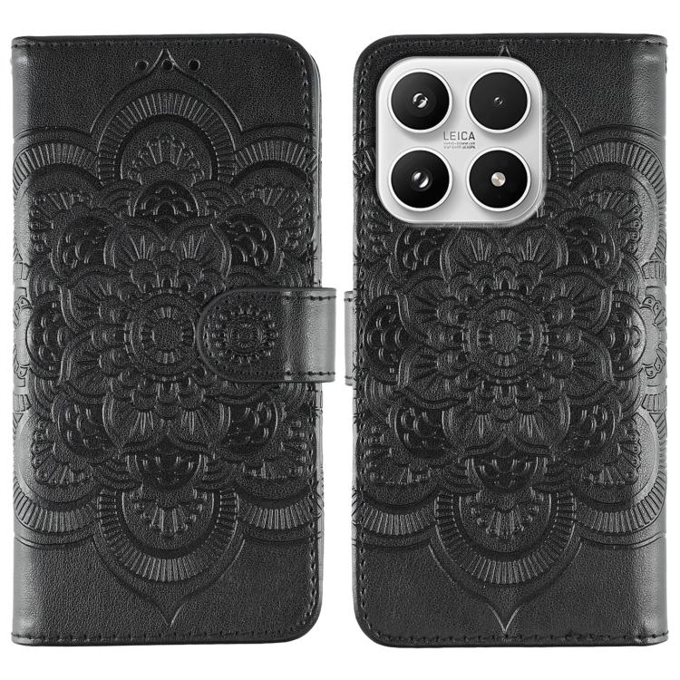Sun Mandala Embossing Pattern Phone Leather Case, For Xiaomi 17 Pro, For Xiaomi 17, For Xiaomi 15T Pro 5G, For Xiaomi 15T 5G, For Xiaomi Poco F7 Ultra / Redmi K80 Pro, For Xiaomi Poco F7 Pro / Redmi K80