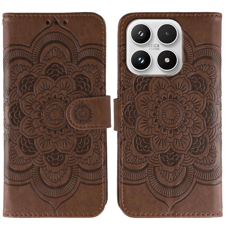 Sun Mandala Embossing Pattern Phone Leather Case, For Xiaomi 17 Pro, For Xiaomi 17, For Xiaomi 15T Pro 5G, For Xiaomi 15T 5G, For Xiaomi Poco F7 Ultra / Redmi K80 Pro, For Xiaomi Poco F7 Pro / Redmi K80