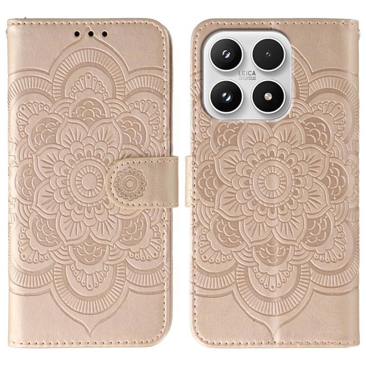 Sun Mandala Embossing Pattern Phone Leather Case, For Xiaomi 17 Pro, For Xiaomi 17, For Xiaomi 15T Pro 5G, For Xiaomi 15T 5G, For Xiaomi Poco F7 Ultra / Redmi K80 Pro, For Xiaomi Poco F7 Pro / Redmi K80