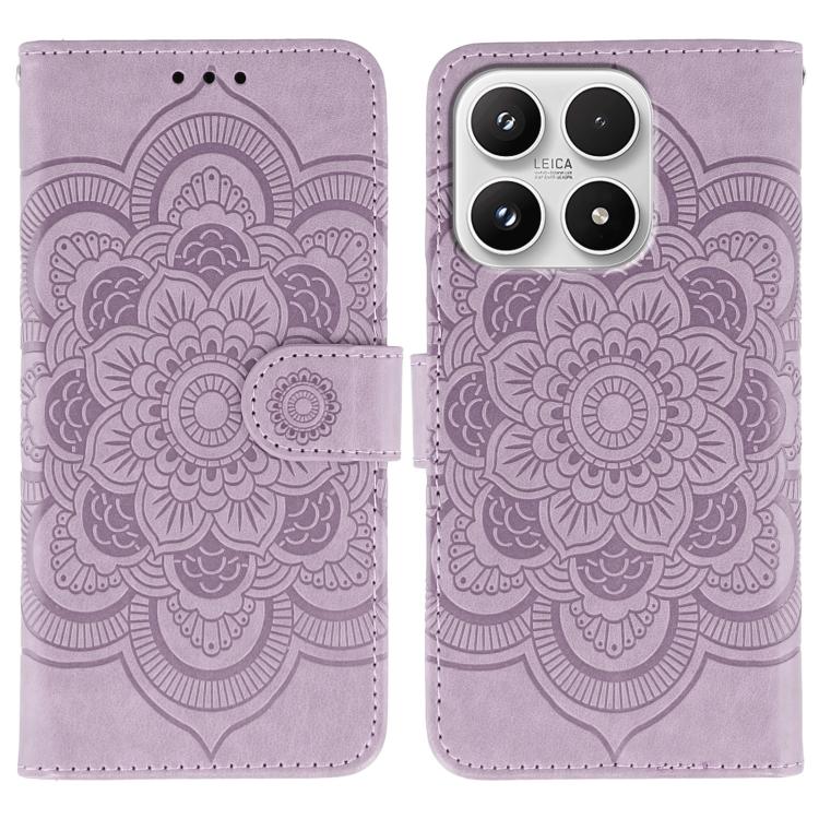 Sun Mandala Embossing Pattern Phone Leather Case, For Xiaomi 17 Pro, For Xiaomi 17, For Xiaomi 15T Pro 5G, For Xiaomi 15T 5G, For Xiaomi Poco F7 Ultra / Redmi K80 Pro, For Xiaomi Poco F7 Pro / Redmi K80