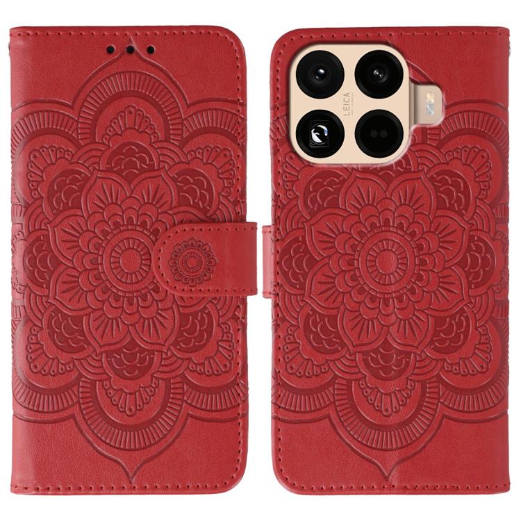 Sun Mandala Embossing Pattern Phone Leather Case, For Xiaomi 17 Pro, For Xiaomi 17, For Xiaomi 15T Pro 5G, For Xiaomi 15T 5G, For Xiaomi Poco F7 Ultra / Redmi K80 Pro, For Xiaomi Poco F7 Pro / Redmi K80
