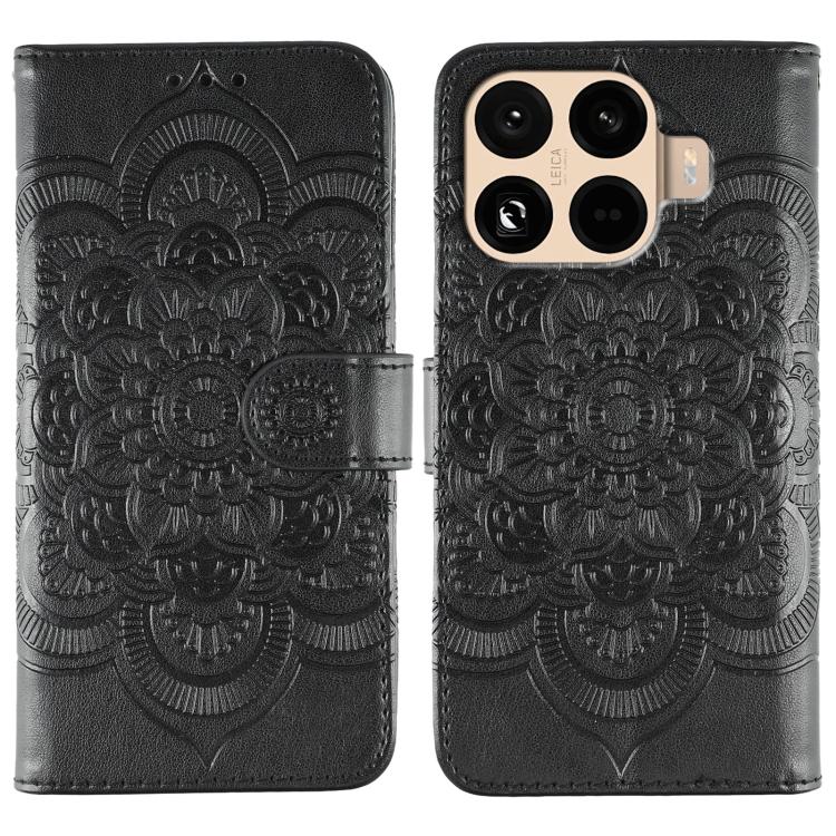 Sun Mandala Embossing Pattern Phone Leather Case, For Xiaomi 17 Pro, For Xiaomi 17, For Xiaomi 15T Pro 5G, For Xiaomi 15T 5G, For Xiaomi Poco F7 Ultra / Redmi K80 Pro, For Xiaomi Poco F7 Pro / Redmi K80
