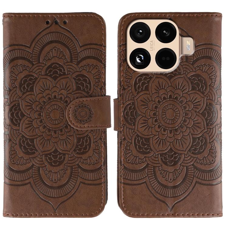 Sun Mandala Embossing Pattern Phone Leather Case, For Xiaomi 17 Pro, For Xiaomi 17, For Xiaomi 15T Pro 5G, For Xiaomi 15T 5G, For Xiaomi Poco F7 Ultra / Redmi K80 Pro, For Xiaomi Poco F7 Pro / Redmi K80
