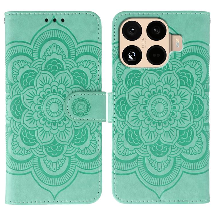Sun Mandala Embossing Pattern Phone Leather Case, For Xiaomi 17 Pro, For Xiaomi 17, For Xiaomi 15T Pro 5G, For Xiaomi 15T 5G, For Xiaomi Poco F7 Ultra / Redmi K80 Pro, For Xiaomi Poco F7 Pro / Redmi K80