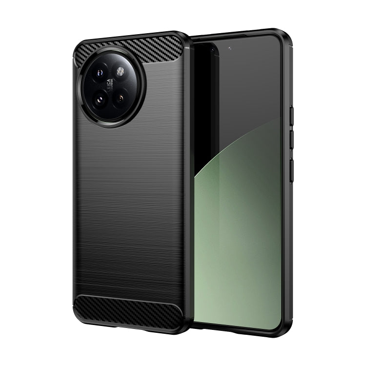 Carbon Fiber Brushed Texture TPU Phone Case, For Xiaomi 14T Pro, For Xiaomi 14 Civi, For Xiaomi Civi 4 Pro