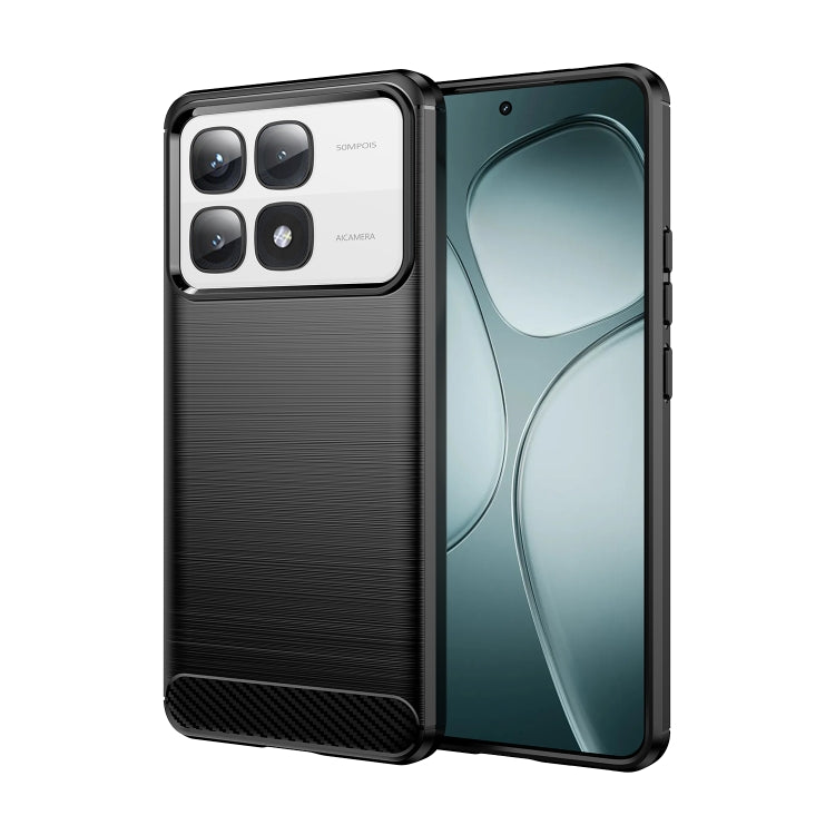 Carbon Fiber Brushed Texture TPU Phone Case, For Xiaomi 14T Pro, For Xiaomi 14 Civi, For Xiaomi Civi 4 Pro