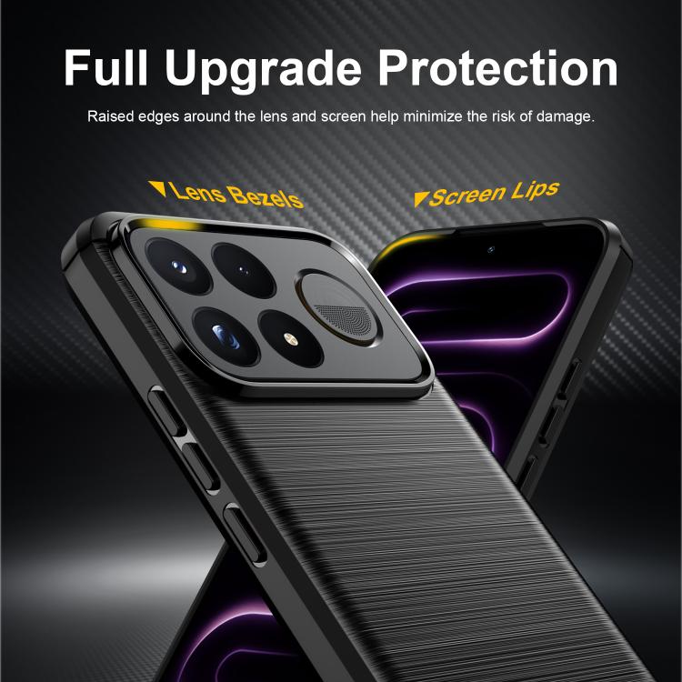 Carbon Fiber Brushed Texture TPU Phone Case, For Xiaomi Poco F9 Ultra 5G, For Xiaomi 17T Pro 5G, For Xiaomi 17T 5G, For Xiaomi Poco X8 Pro Max 5G, For Xiaomi Poco X8 Pro 5G, For Xiaomi 17 Ultra, For Xiaomi 17 Pro Max, For Xiaomi 17 Pro, For Xiaomi 17  ...