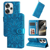 Embossed Sunflower Leather Phone Case, For Xiaomi 15T 5G, For Xiaomi 15 Ultra, For Xiaomi 15 Pro, For Xiaomi 15, For Xiaomi 14T Pro, For Xiaomi 14T, For Xiaomi Poco F6