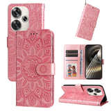 Embossed Sunflower Leather Phone Case, For Xiaomi 15T 5G, For Xiaomi 15 Ultra, For Xiaomi 15 Pro, For Xiaomi 15, For Xiaomi 14T Pro, For Xiaomi 14T, For Xiaomi Poco F6