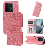Embossed Sunflower Leather Phone Case, For Xiaomi 15T 5G, For Xiaomi 15 Ultra, For Xiaomi 15 Pro, For Xiaomi 15, For Xiaomi 14T Pro, For Xiaomi 14T, For Xiaomi Poco F6