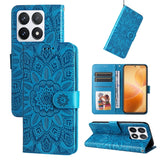 Embossed Sunflower Leather Phone Case, For Xiaomi 15T 5G, For Xiaomi 15 Ultra, For Xiaomi 15 Pro, For Xiaomi 15, For Xiaomi 14T Pro, For Xiaomi 14T, For Xiaomi Poco F6