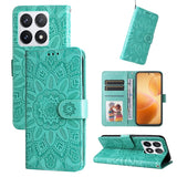 Embossed Sunflower Leather Phone Case, For Xiaomi 15T 5G, For Xiaomi 15 Ultra, For Xiaomi 15 Pro, For Xiaomi 15, For Xiaomi 14T Pro, For Xiaomi 14T, For Xiaomi Poco F6