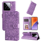 Embossed Sunflower Leather Phone Case, For Xiaomi 15T 5G, For Xiaomi 15 Ultra, For Xiaomi 15 Pro, For Xiaomi 15, For Xiaomi 14T Pro, For Xiaomi 14T, For Xiaomi Poco F6