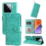 Embossed Sunflower Leather Phone Case, For Xiaomi 15T 5G, For Xiaomi 15 Ultra, For Xiaomi 15 Pro, For Xiaomi 15, For Xiaomi 14T Pro, For Xiaomi 14T, For Xiaomi Poco F6