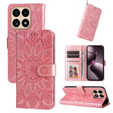 Embossed Sunflower Leather Phone Case, For Xiaomi 15T Pro 5G, For Xiaomi 15T 5G, For Xiaomi 15 Ultra, For Xiaomi 15 Pro, For Xiaomi 15, For Xiaomi 14T Pro, For Xiaomi 14T, For Xiaomi Poco F6
