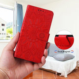 Embossed Sunflower Leather Phone Case, For Xiaomi 15T Pro 5G, For Xiaomi 15T 5G, For Xiaomi 15 Ultra, For Xiaomi 15 Pro, For Xiaomi 15, For Xiaomi 14T Pro, For Xiaomi 14T, For Xiaomi Poco F6